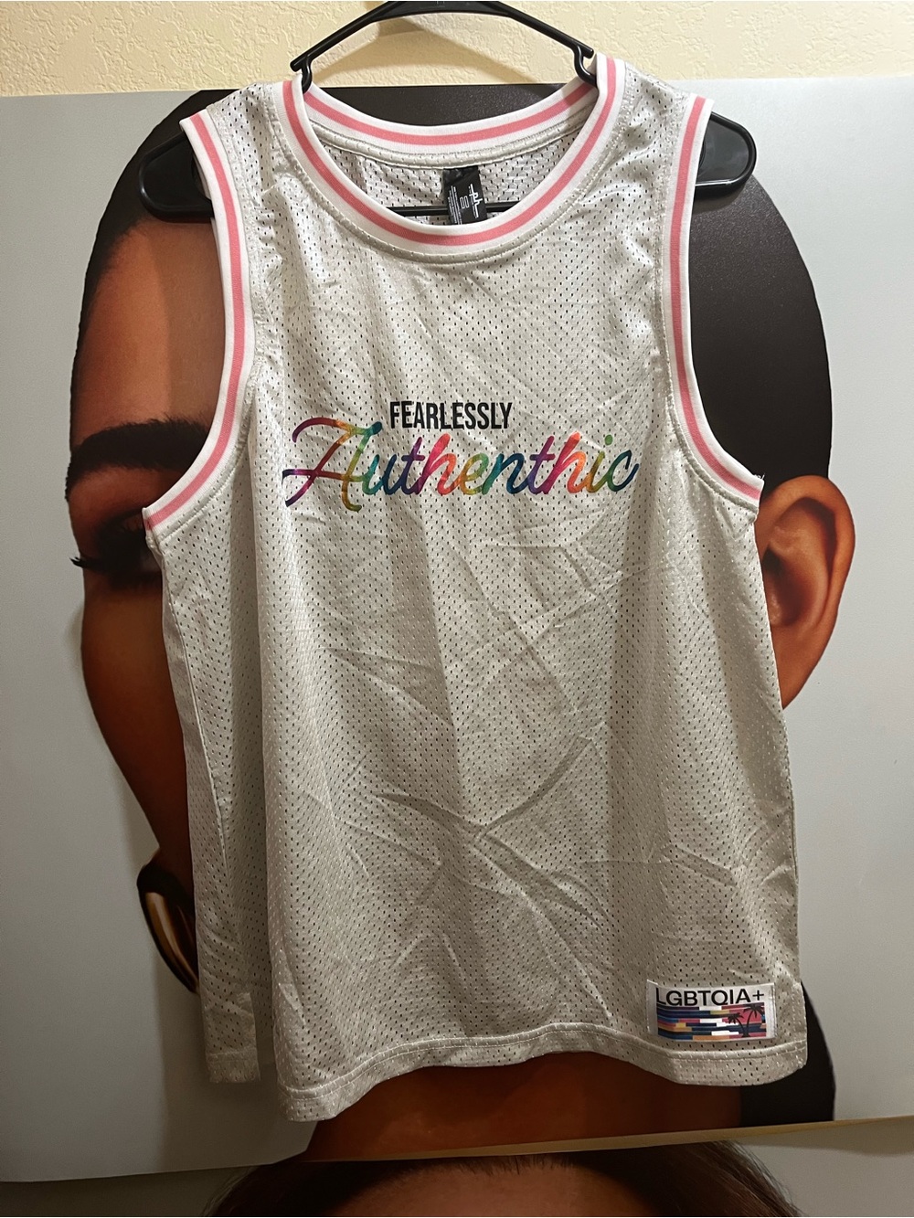 Grey Mesh Tank Top - Fearlessly Authentic Graphic
